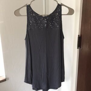 Gray lace tank top